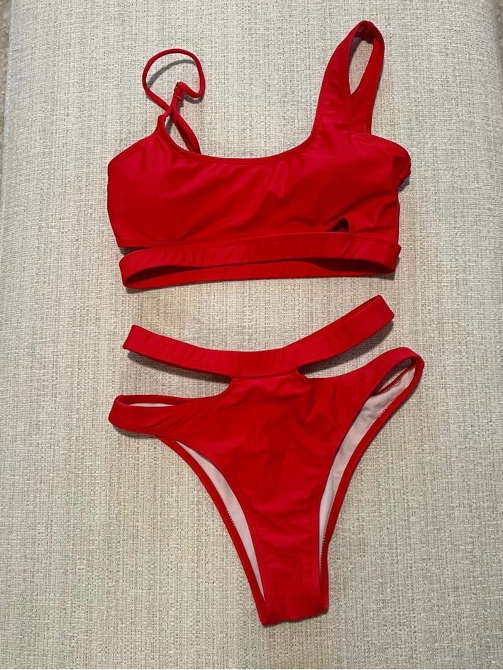 Red Cutout Bikini Set - Size XS